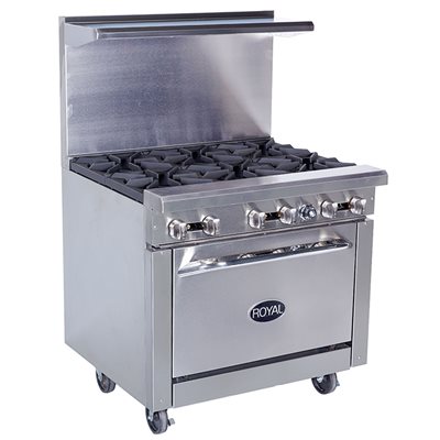 Cuisiniere 36 " Royal 6 ronds 1 four gaz naturel
