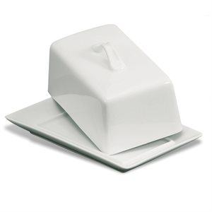 Beurrier blanc en ceramique