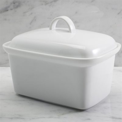 Beurrier blanc en ceramique