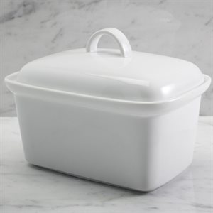 Beurrier blanc en ceramique