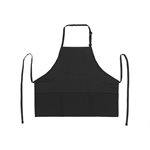 Tablier bavette avec 3 poches noir