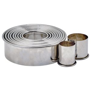 Decoupoir rond plain 11 pces 1 po h