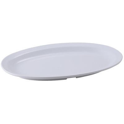 Assiette ovale 11 1 / 2 x8 po blanche