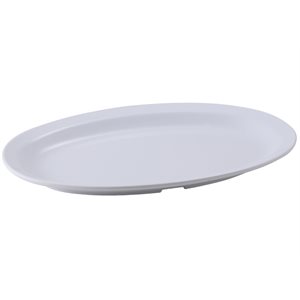 Assiette ovale 11 1 / 2 x8 po blanche