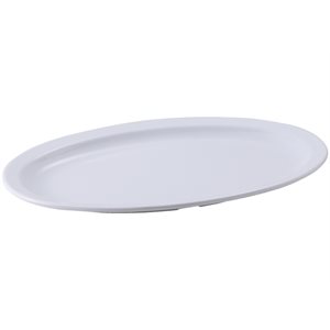 Assiette ovale 13 1 / 8 x9 1 / 2 blanche