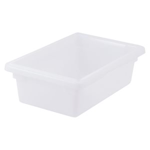 Bac 12 x18 po hauteur 6 po en polypropylene blanc
