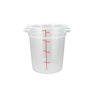 Recipient rond 4 ptes translucide