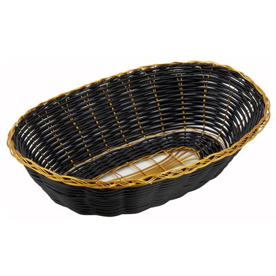 Panier oval 9 x7 x2 3 / 4 po noir