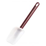 Spatule en silicone 14" forme arrondi manche rouge(marise)