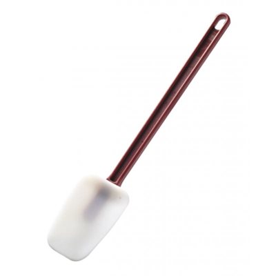 Spatule en silicone 16" forme arrondi manche rouge(marise)