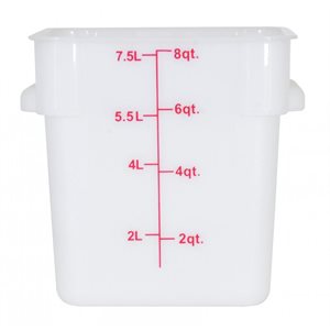 Contenant carre 8 ptes en polypropylene