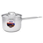 Sauce pan avec couvert et poignée s / s4.5 qt