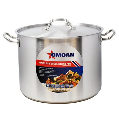 Chaudron acier inox 40 ptes avec couvercle