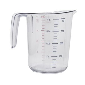 Tasse a mesurer 1000ml / 1qt / 4 tasses.