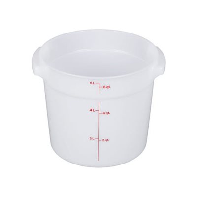 Contenant rond 6 pte en polyéthilene