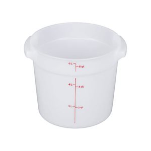 Contenant rond 6 pte en polyéthilene