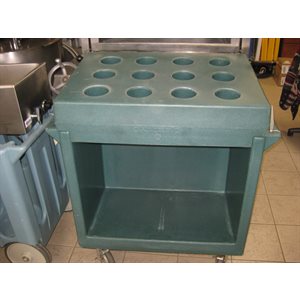 chariot à plateaux et ustensiles CAMBRO TDC2029 vert