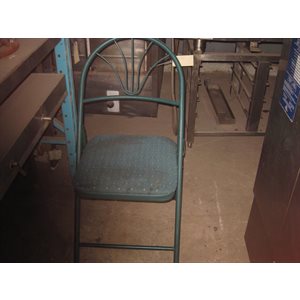 Chaise Keka pliante en metal et material vert