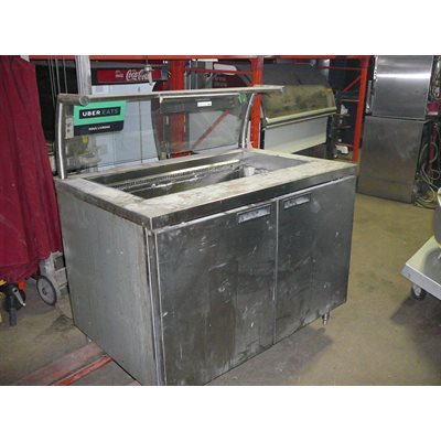 Table froide ERL 48 x32 dessus ouvert et pare haleine