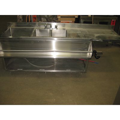 Evier de bar 3 evier bavette a droite 40 po + auge 871 / 2x24