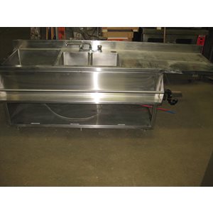 Evier de bar 3 evier bavette a droite 40 po + auge 871 / 2x24