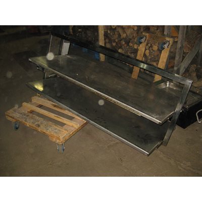 Passe plat 2 tablettes et contour 2 lampes 58 x28