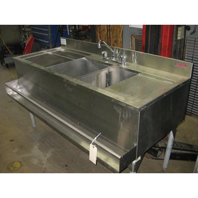 Evier de bar avec auge a bouteille 60 x24
