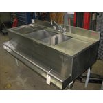 Evier de bar avec auge a bouteille 60 x24