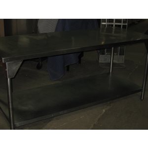 Table de travail Soude inox 30 x72 po