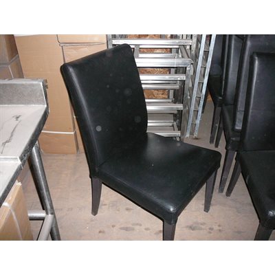 Chaise en bois Keca Mod:Dossier haut-cuirette noir